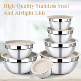 Funnydin lidded mixing bowls 1.5qt, perfect for dressings and whisking.