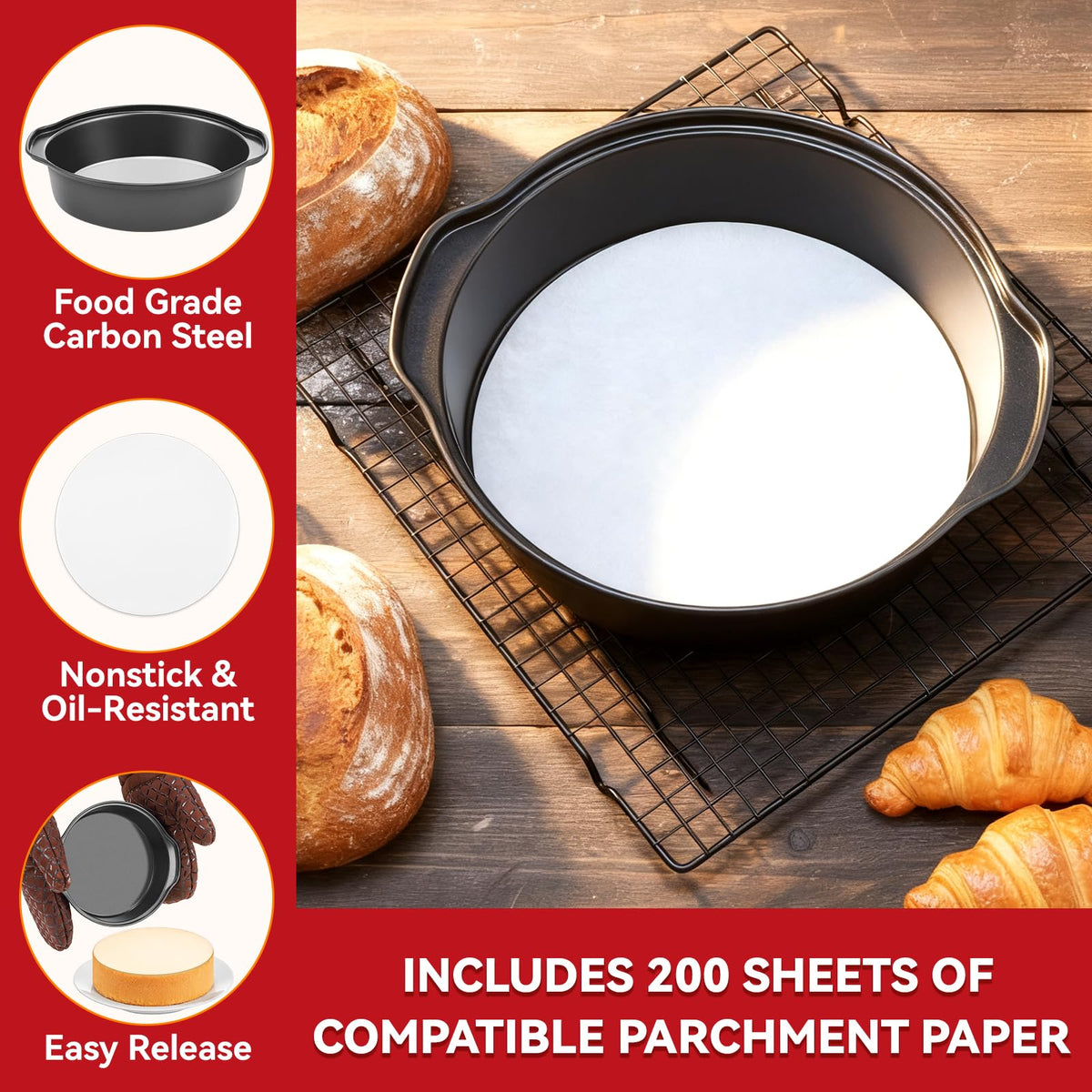 Funnydin nonstick coating for easy release and quick cleanup