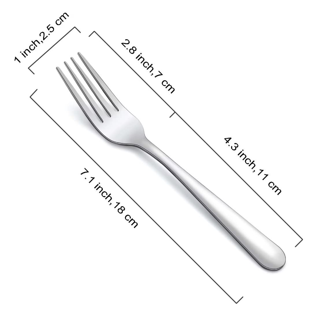 Funnydin stainless steel forks with mirror polish for durable daily use