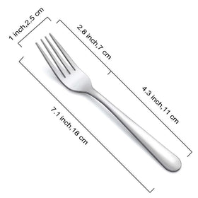 Funnydin stainless steel forks with mirror polish for durable daily use