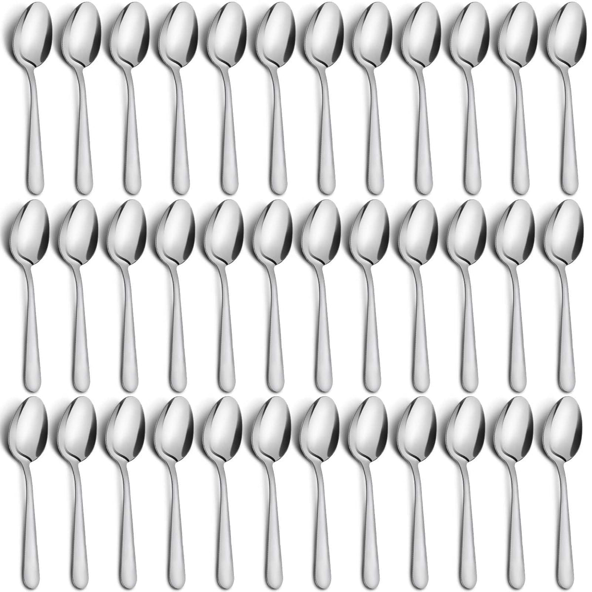 Funnydin 36-piece teaspoons set with a mirror-polished finish for daily use.