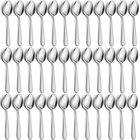 Funnydin 36-piece teaspoons set with a mirror-polished finish for daily use.