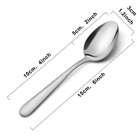 Funnydin teaspoons feature ergonomic handles for comfortable grip.