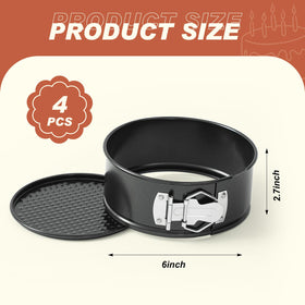 Funnymoom 6in springform pan with removable bottom for clean cake release