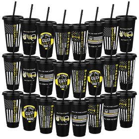 Funnymoom dispatcher gifts 24oz tumbler with straw and lid for on-the-go use