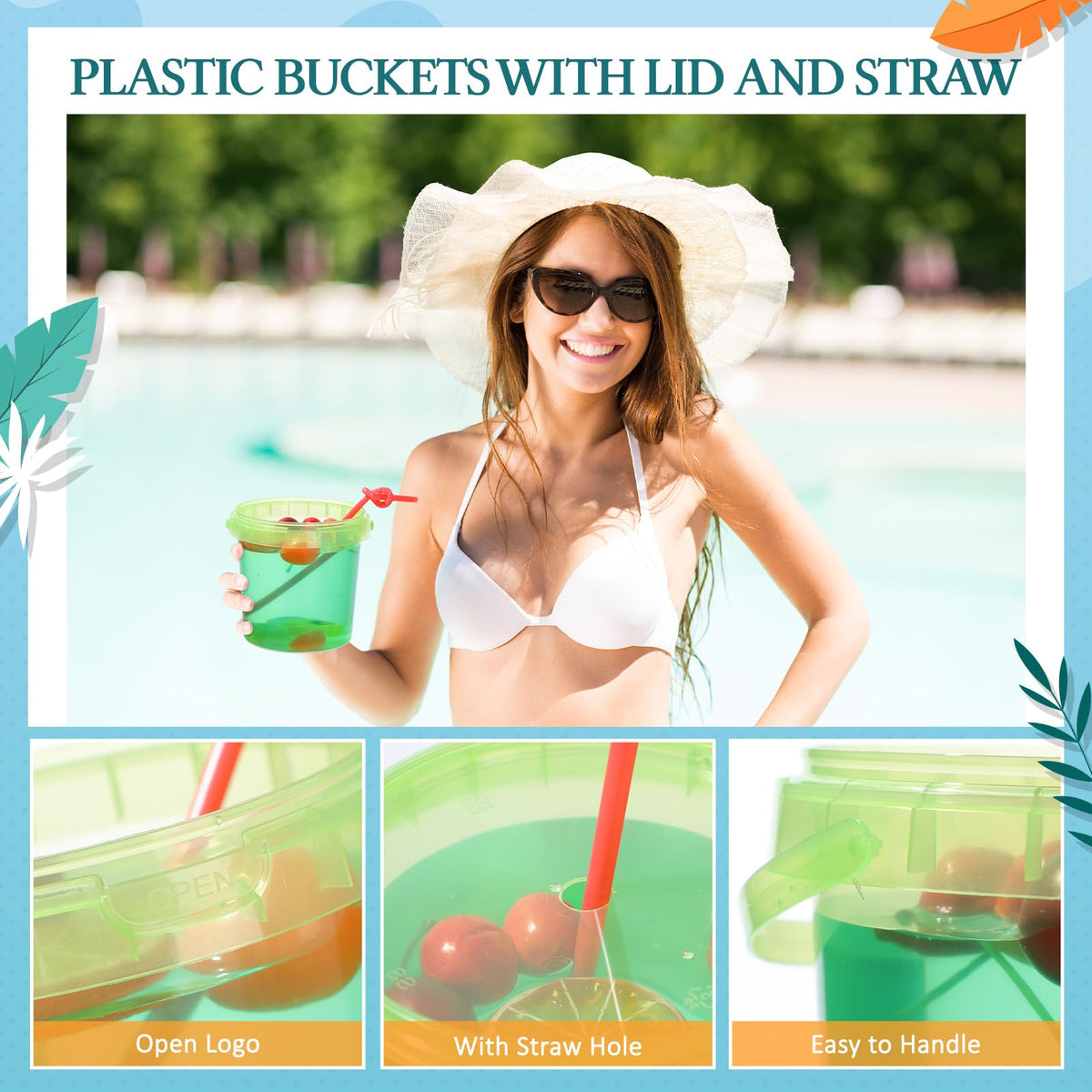 Stackable, durable Funnymoom buckets save space during events