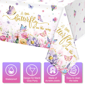 FunnyPars baby shower tablecloth provides waterproof surface protection for indoor or outdoor use.