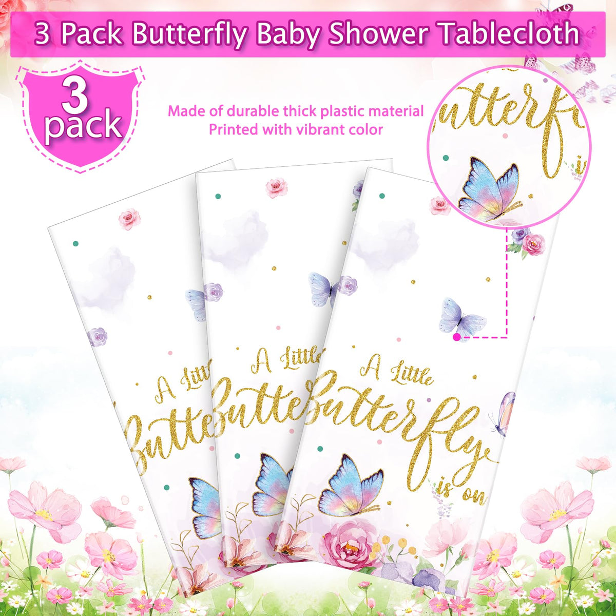 FunnyPars butterfly tablecloth is stain resistant for easy cleanup after events.