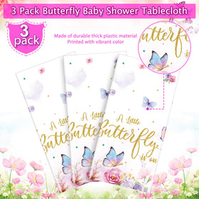 FunnyPars butterfly tablecloth is stain resistant for easy cleanup after events.