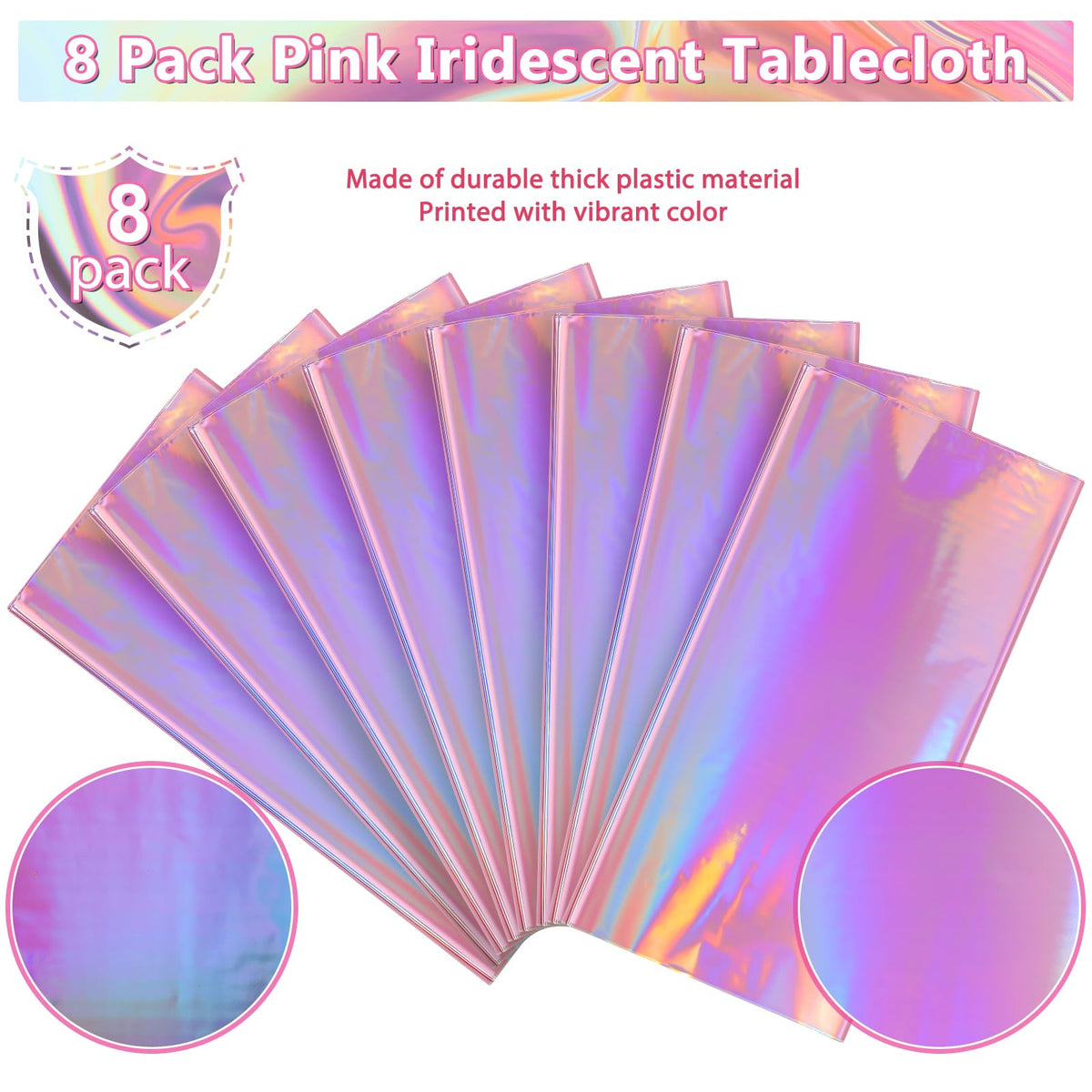 FunnyPars disposable pink tablecloth for quick cleanup after events.