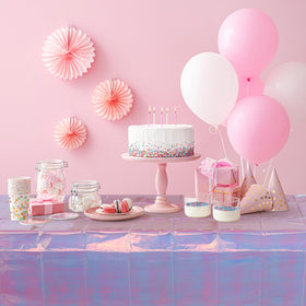 FunnyPars durable plastic tablecloth prevents spills and stains