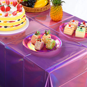 FunnyPars gradient shimmer tablecloths are ideal for birthdays, weddings, and festive photo moments.