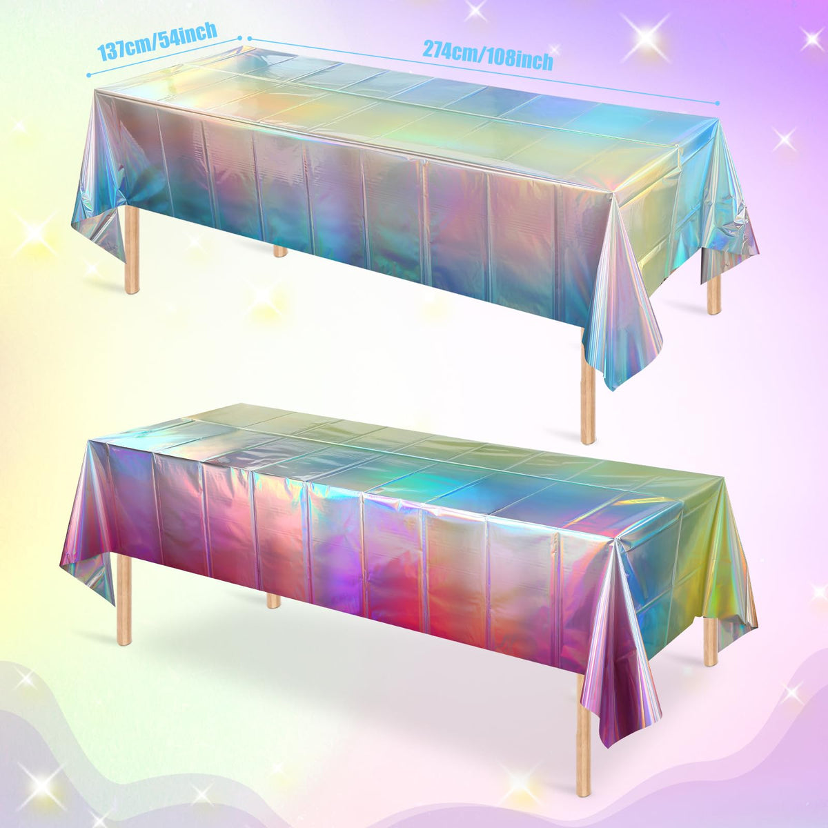 FunnyPars holographic shine highlights pastel tones for vibrant party aesthetics