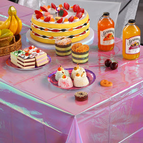 FunnyPars three-pack tablecloths for versatile party decoration