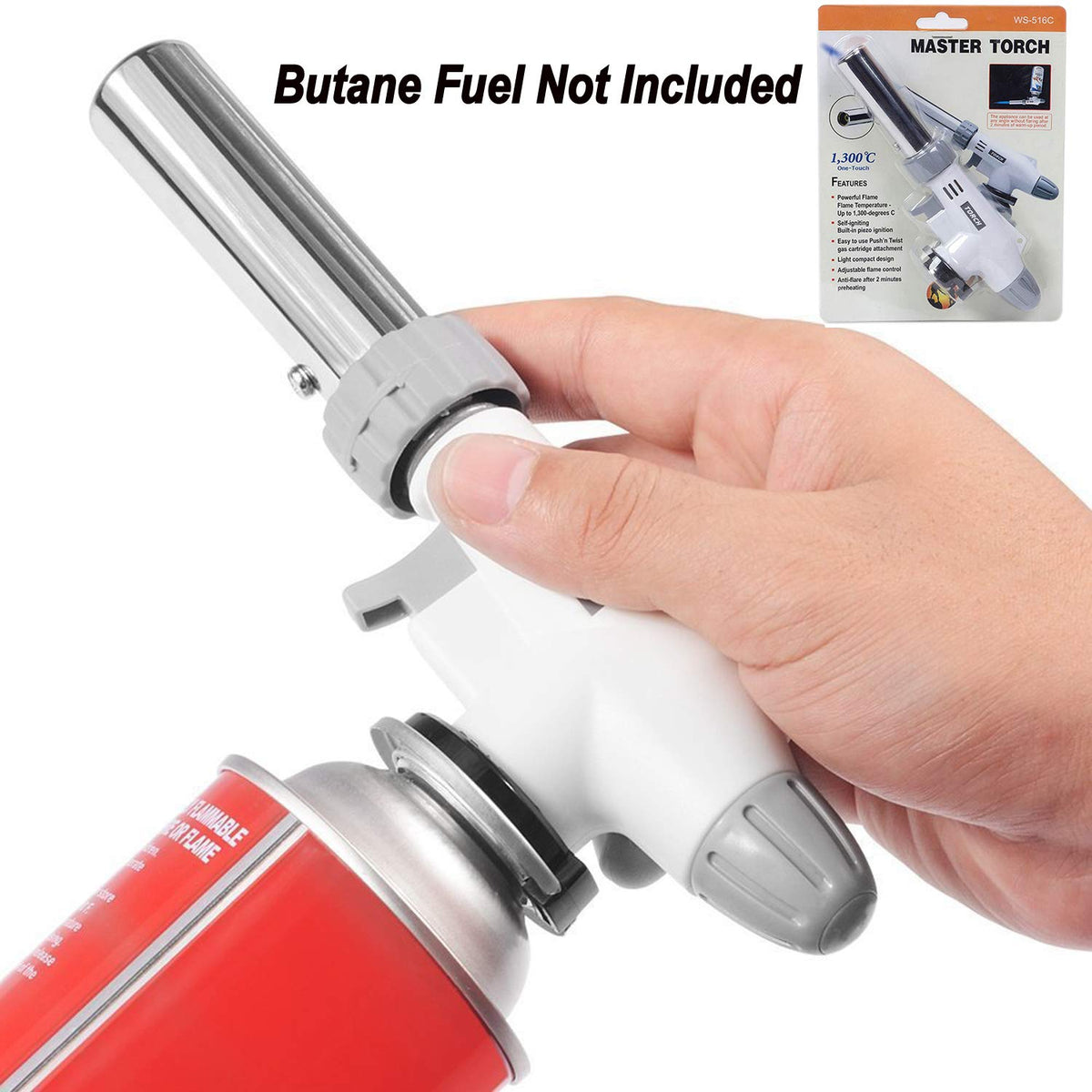 FunOwlet torch displaying adjustable flame size and shape control