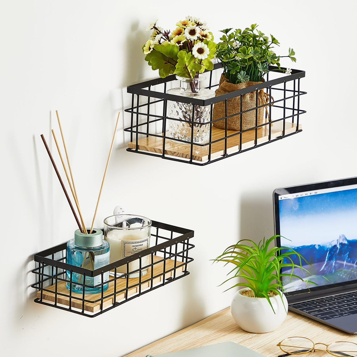 Funrous bathroom storage basket keeps essentials neat and ventilated in the bathroom