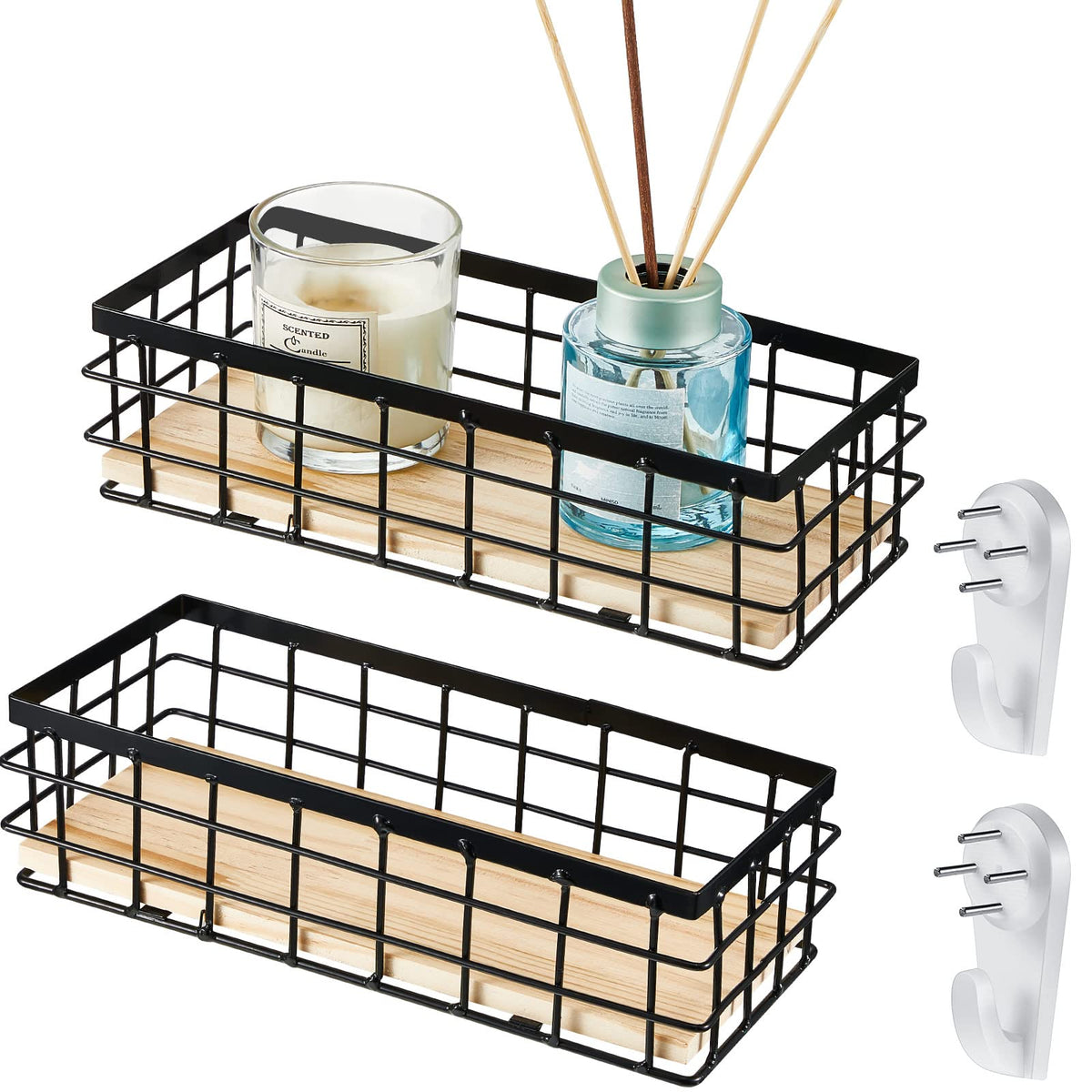 Funrous wall-hanging metal basket for stylish storage and easy access