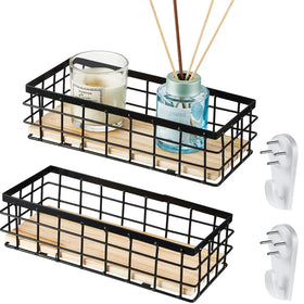 Funrous wall-hanging metal basket for stylish storage and easy access