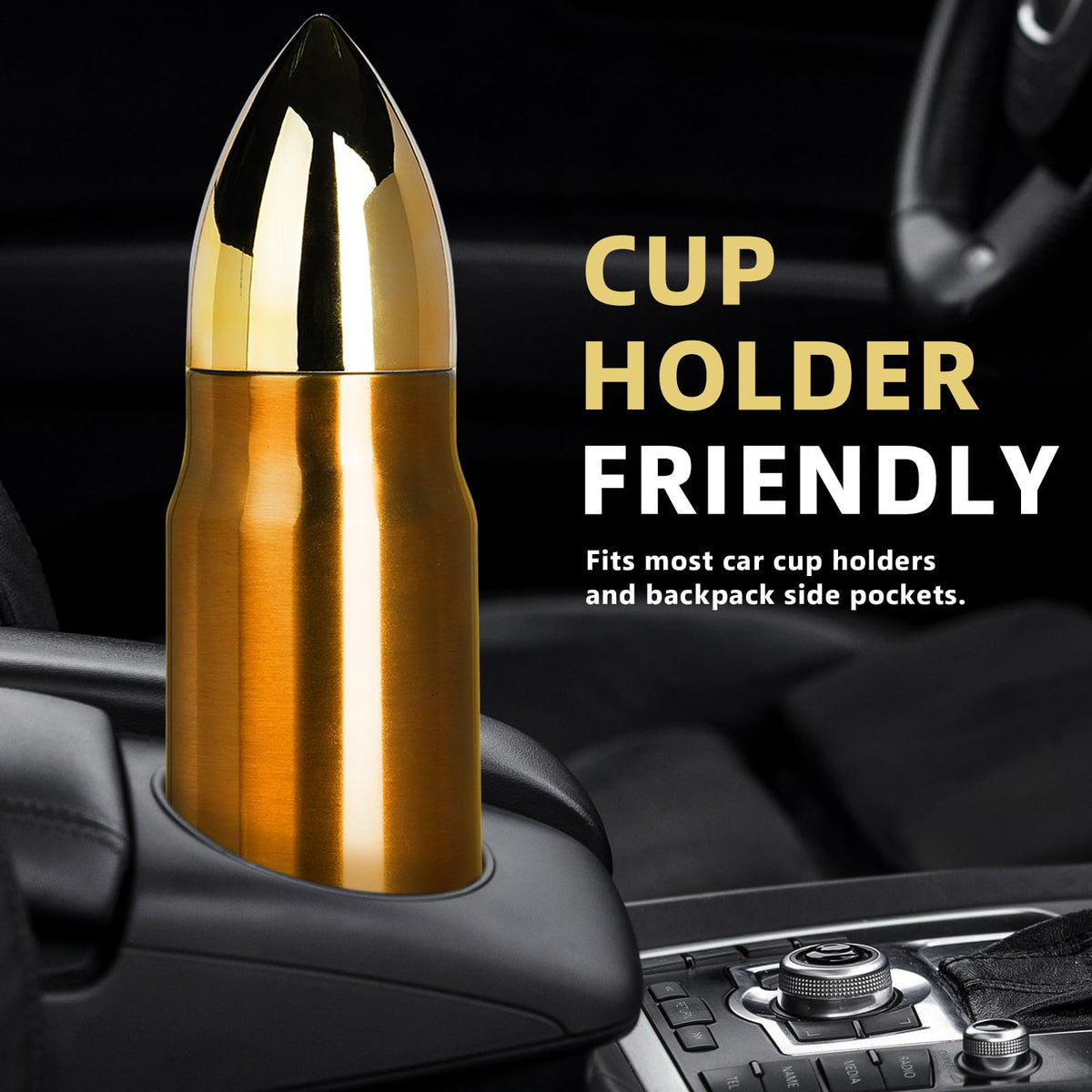 Funslive bullet tumbler on a desk for office sipping.