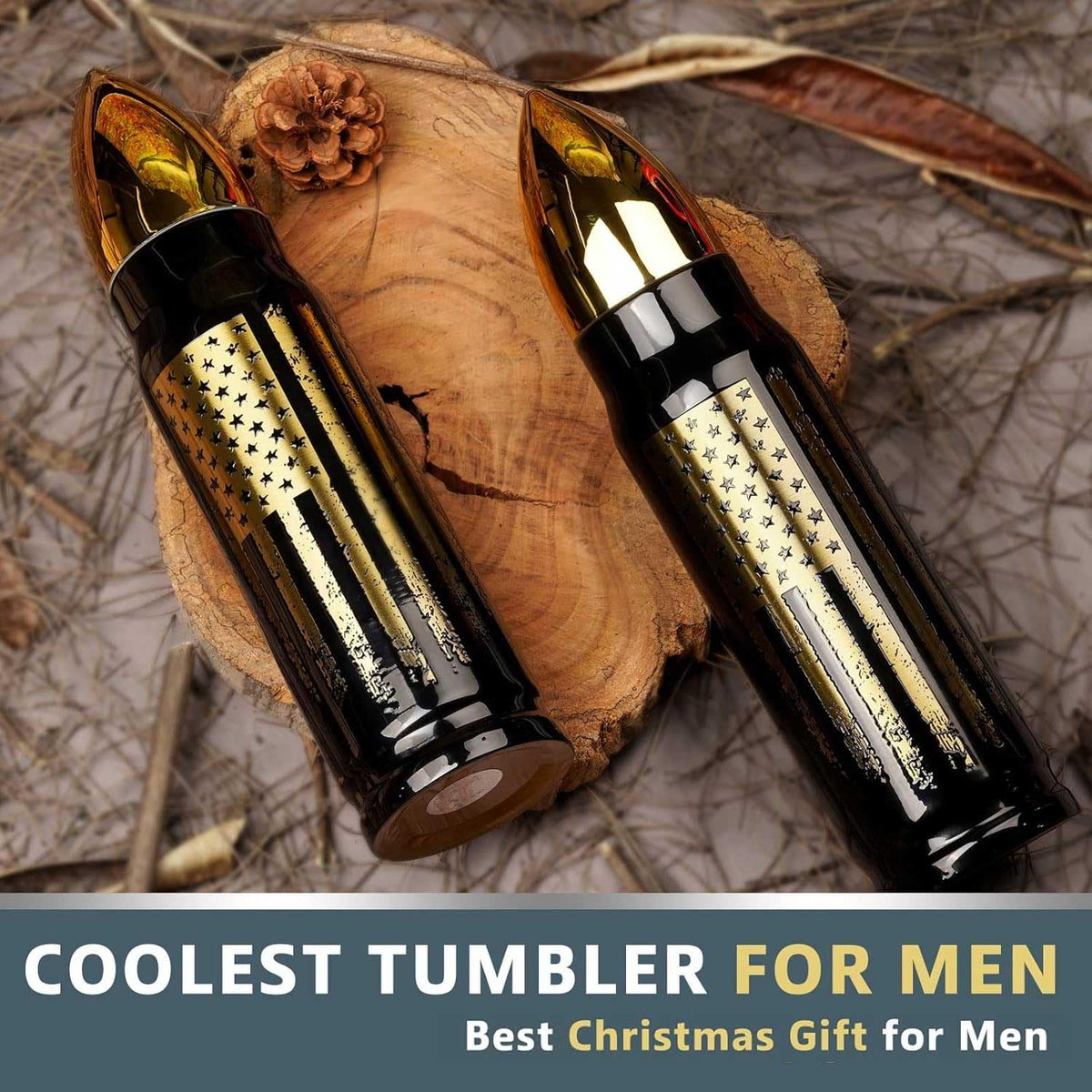 Funslive bullet tumbler stainless steel body maintains temperature with durable finish