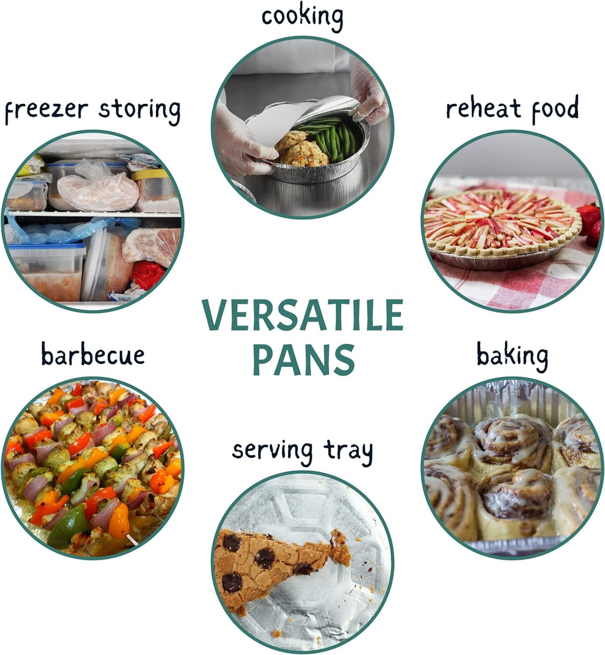 FUNSTITUTION recyclable aluminum pan supports multi-use and recycling after use.