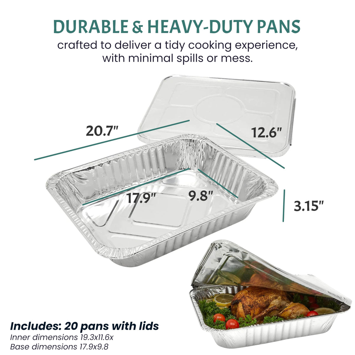 FUNSTITUTION versatile pan suitable for baking, cooking, and storing leftovers.