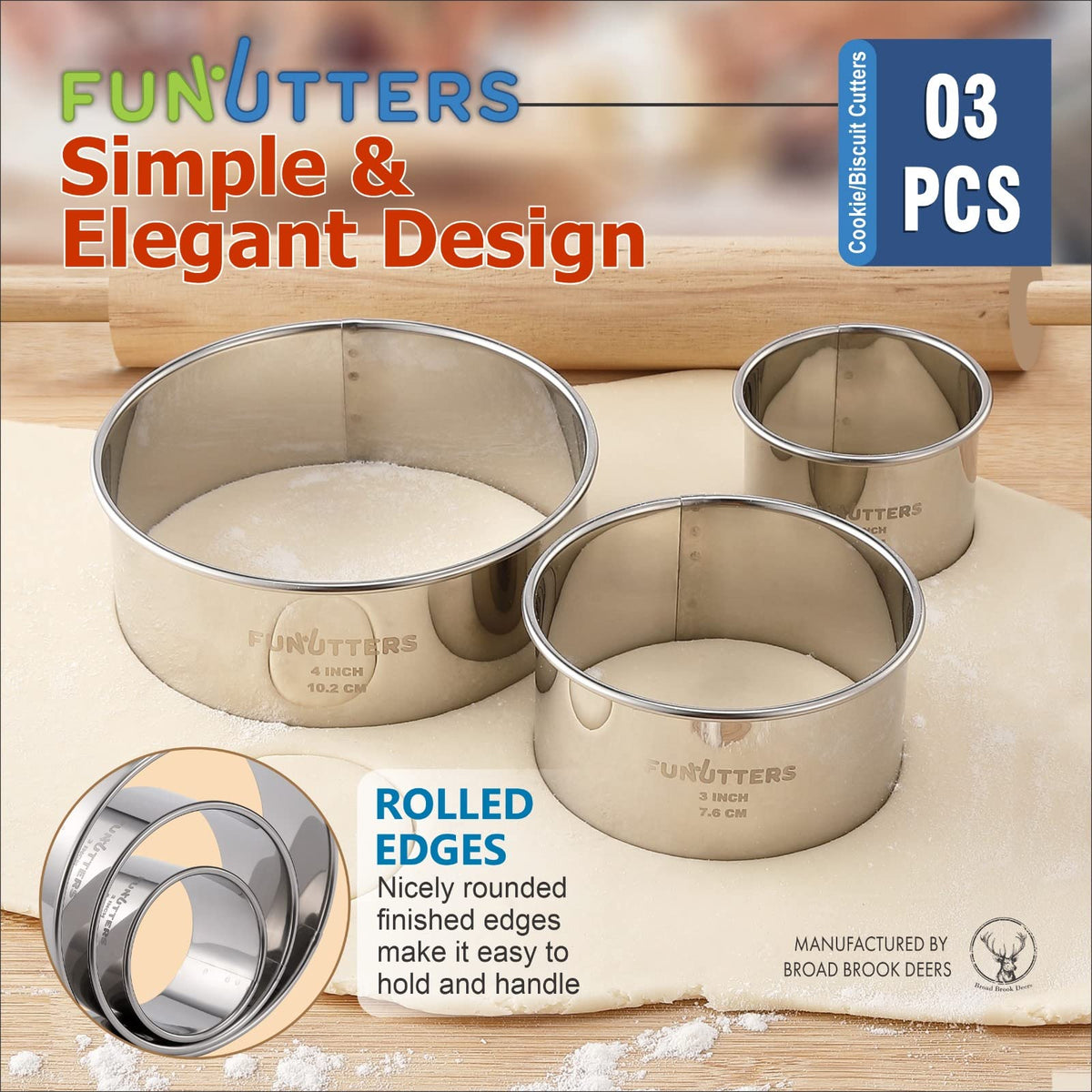 Funutters-biscuit-cutters-rolled-edge shows easy pressing and comfortable grip.