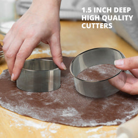 Funutters cookie-cutter-set-4in for larger cookies and pastries.