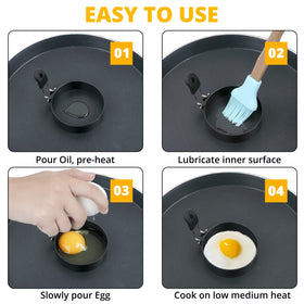 FUNUTTERS foldable-handle egg ring saves kitchen space