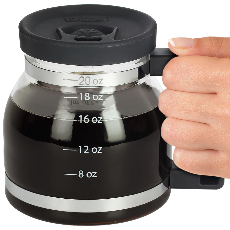 Funwares Cupa Joe mug in glass with 20oz capacity for bold morning coffee.