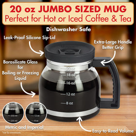 Funwares Cupa Joe spill-proof lid keeps drinks secure during commutes.