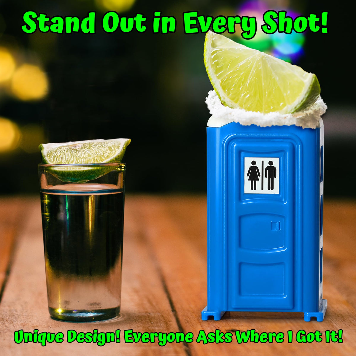 Funwares urinal-style shot glasses designed as party icebreakers and conversation starters.