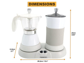 FUOCCI Moka Pot interior with non-stick coating simplifies cleaning