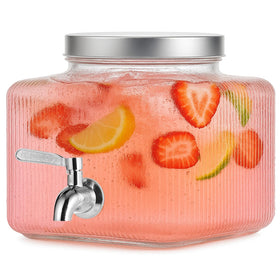 FUREEY one-gallon dispenser with gravity-fed spigot for smooth self-service pours
