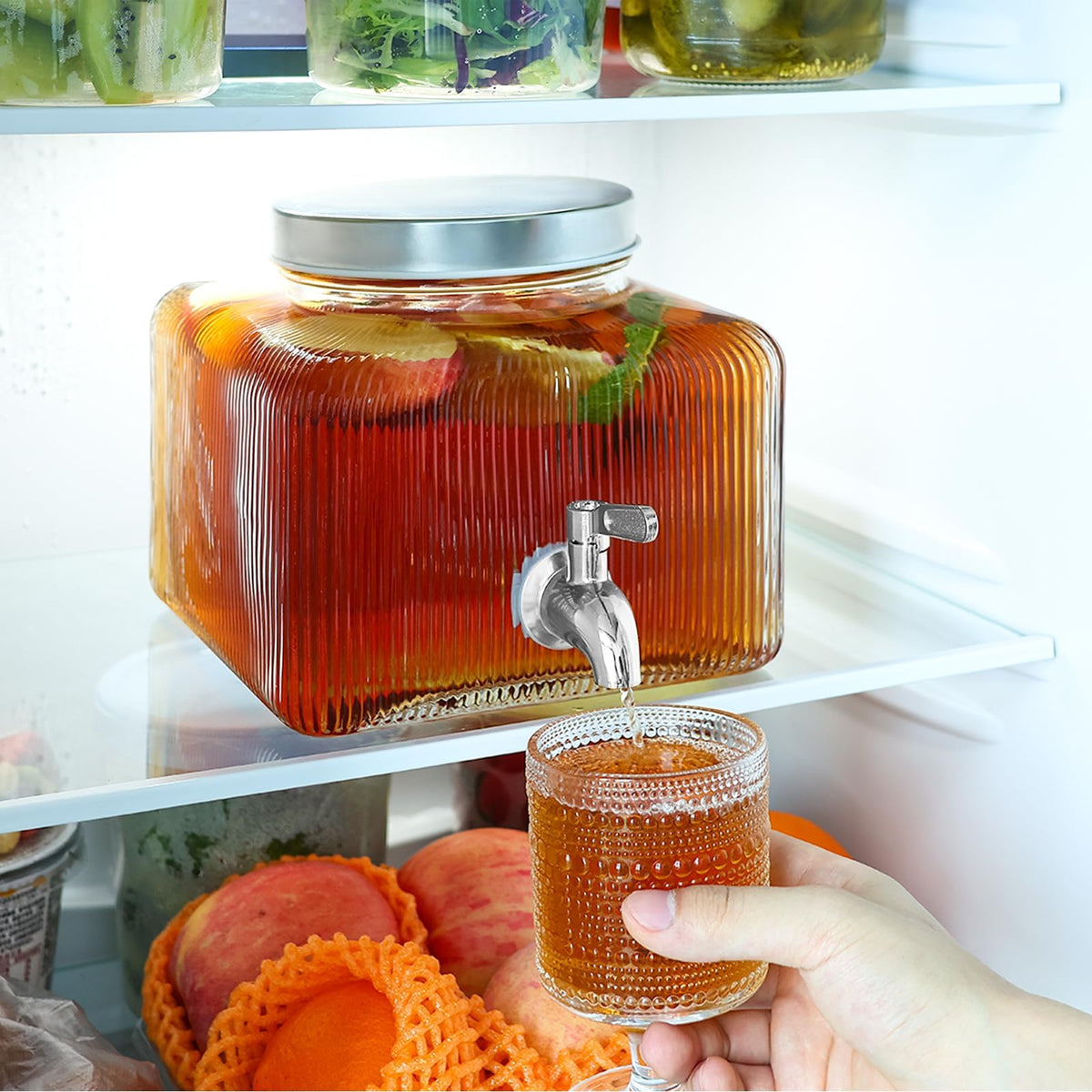 FUREEY one-gallon dispenser ideal for party setups with ready-to-serve drinks