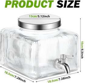 FUREEY one-gallon dispenser with stainless steel spigot for reliable, drip-free serving