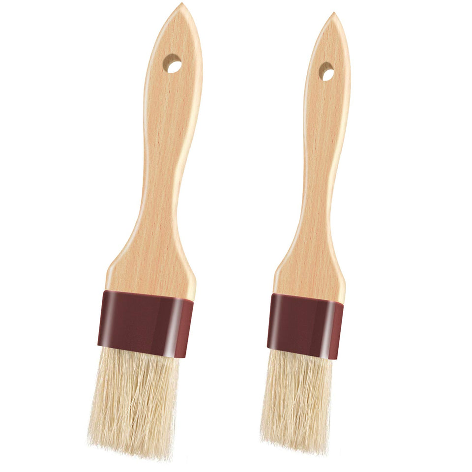 FurRain pastry brush with boar bristles and beech handle for precise, even baking.