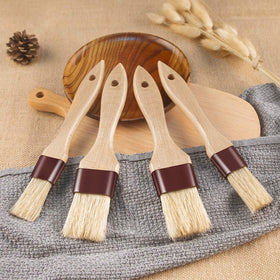 FurRain wooden-handle kitchen brush offers durability and a cool grip during cooking.