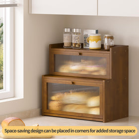 Furshus bread box includes screws and tips for easy assembly.