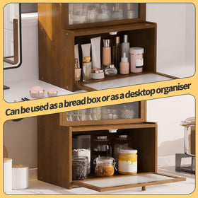 Furshus two-tier design offering large capacity for bread and pastries.