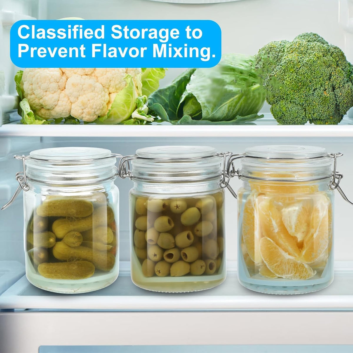 Transparent Furwarmy glass shows contents clearly for easy organization