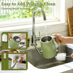FuseBrew wide lid opening aids easy filling and descaling