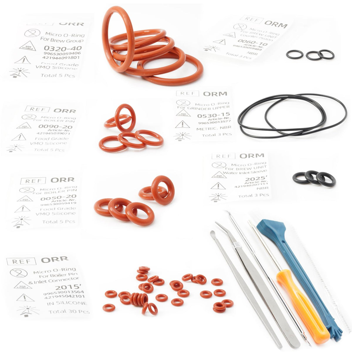 FUSHIPRO o-rings for LatteGo replacement parts improving seal integrity and leak prevention.