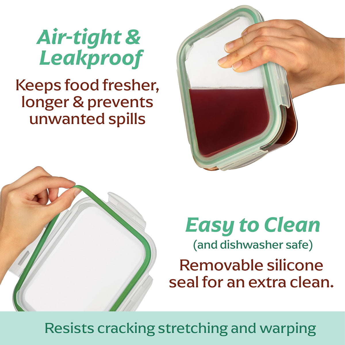Fusion Gourmet borosilicate glass construction resists chips for daily use