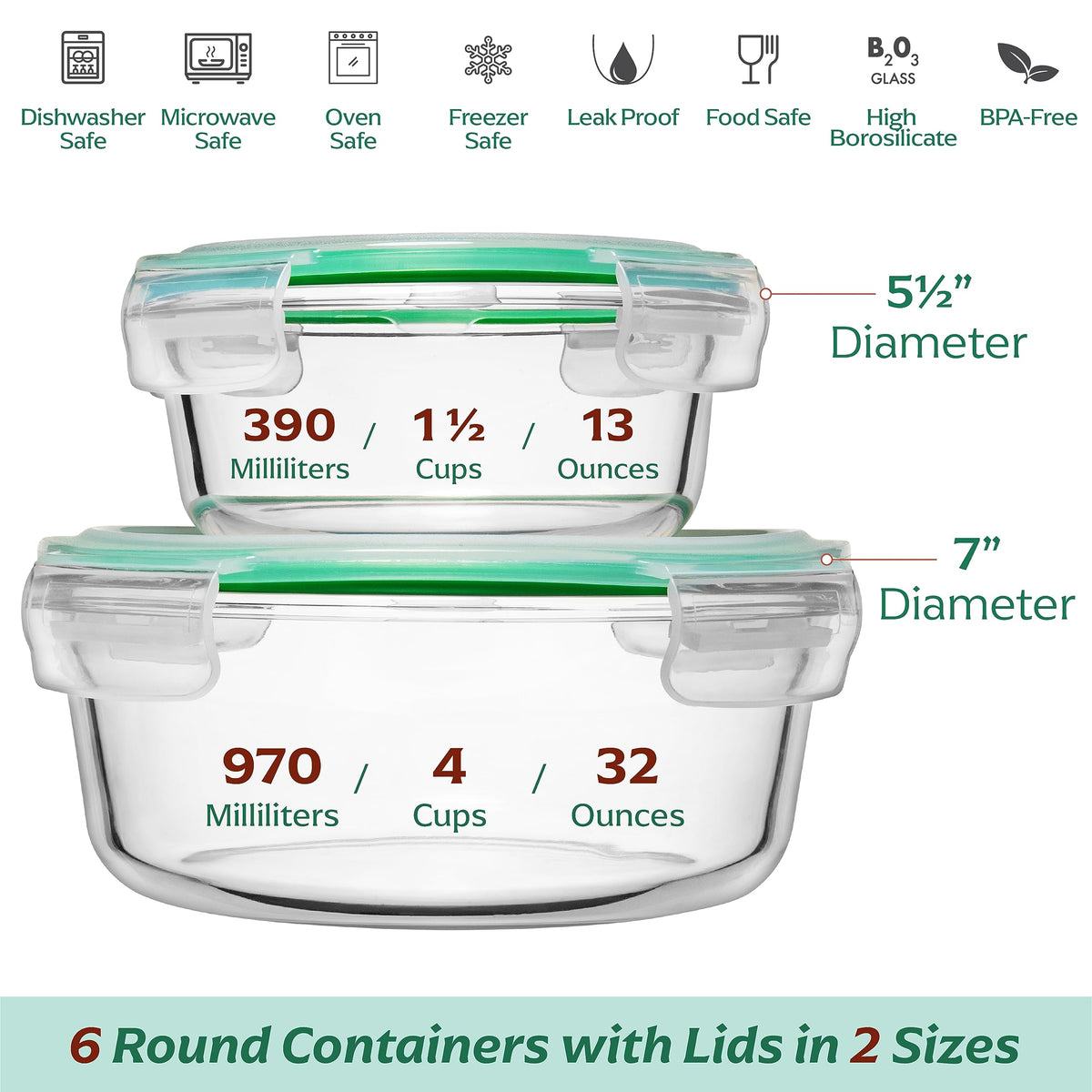 Fusion Gourmet freezer-safe glass containers store batch meals confidently.
