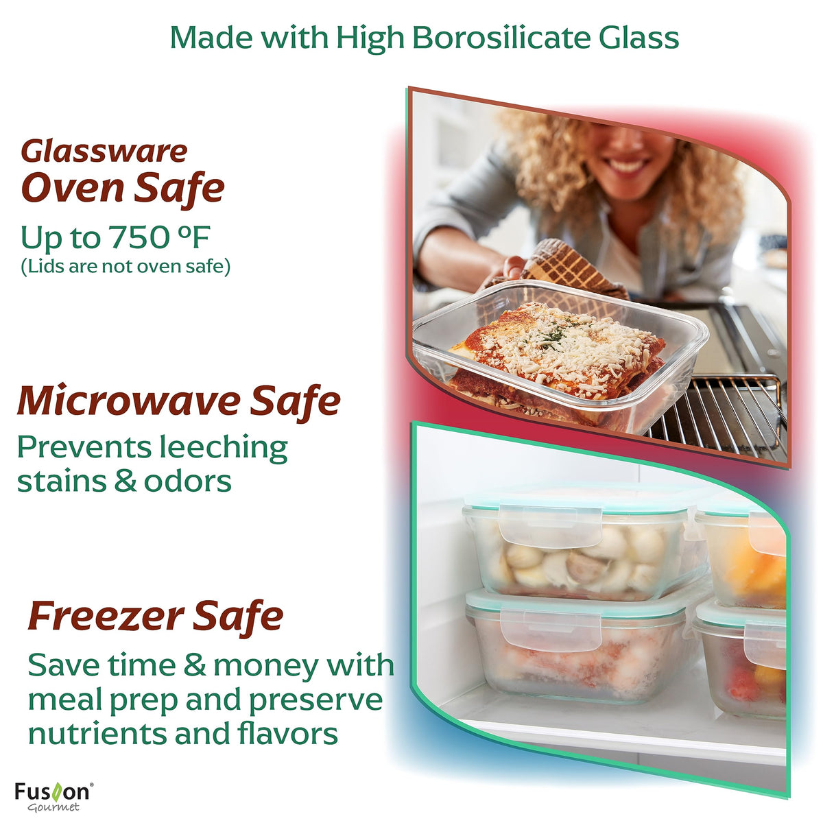 Fusion Gourmet nesting design helps you save cupboard space