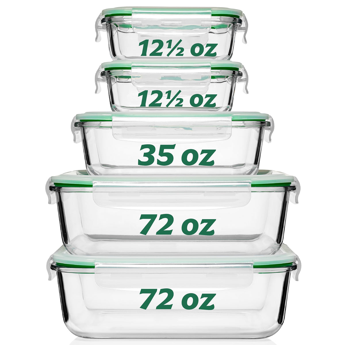 Fusion Gourmet two extra-large 72oz containers with airtight lids for meal prep