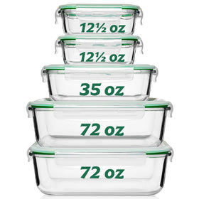 Fusion Gourmet two extra-large 72oz containers with airtight lids for meal prep
