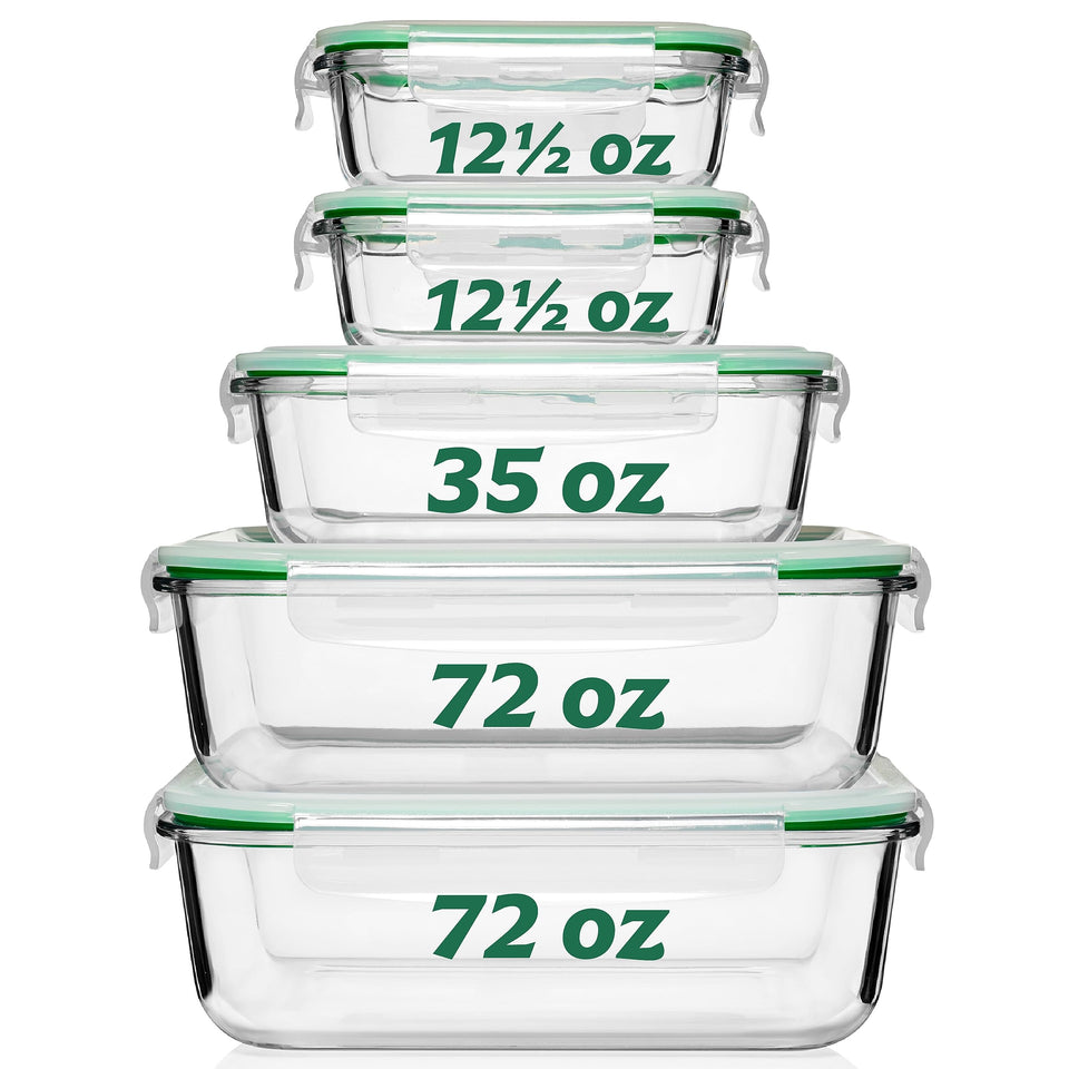 Fusion Gourmet two extra-large 72oz containers with airtight lids for meal prep