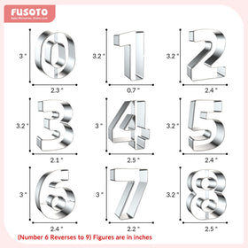 FUSOTO easy-clean number cutters suitable for hand washing.